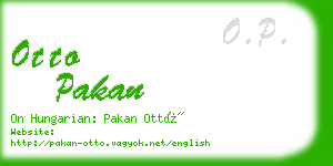 otto pakan business card